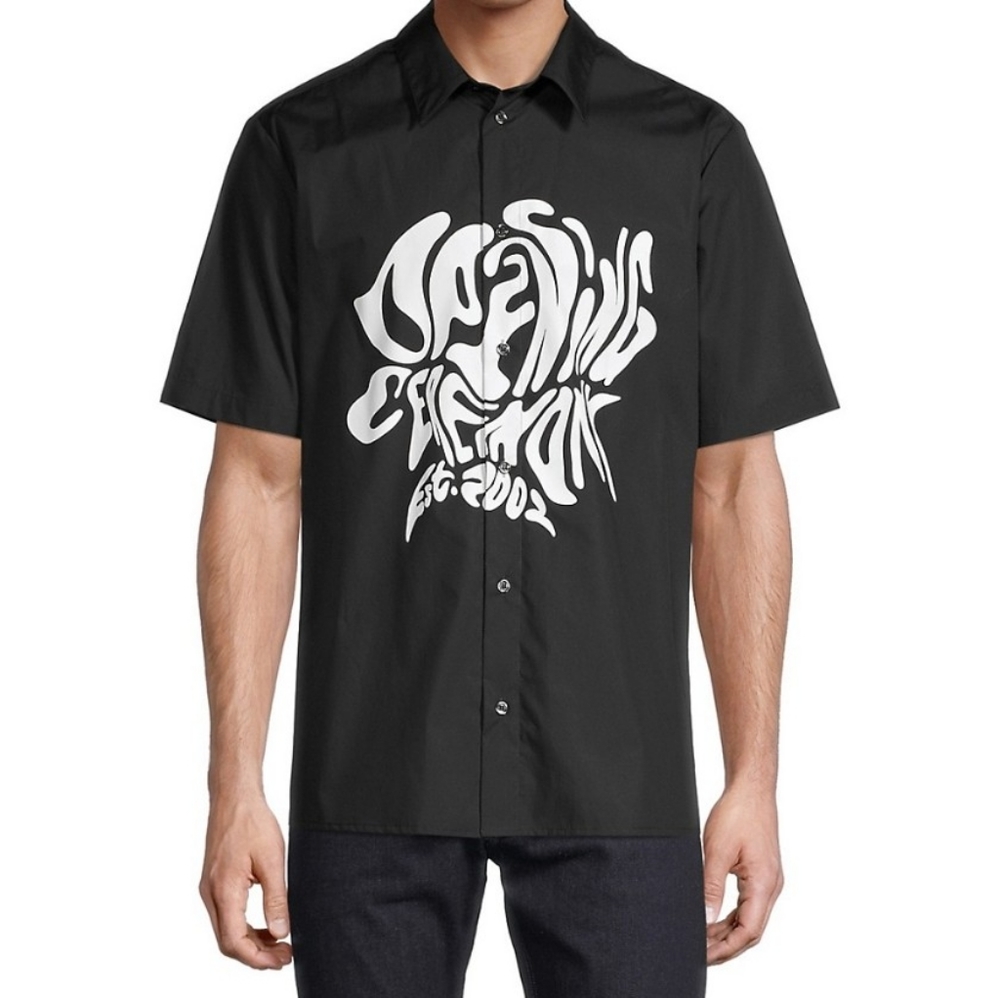 OPENING CEREMONY Oversized Melted Logo Short Sleeve Shirt